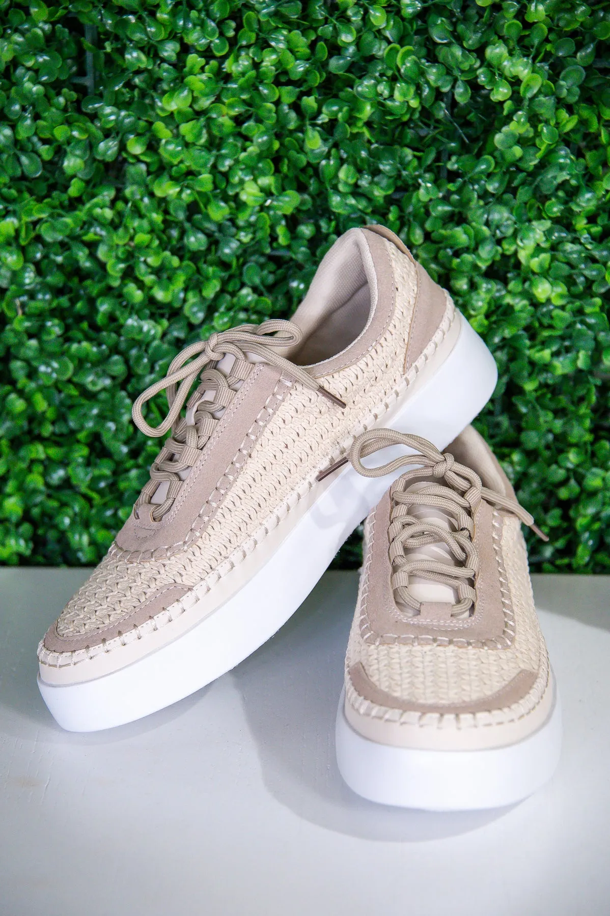 Pep In My Step Cream Woven Sneakers - SHO2717CR