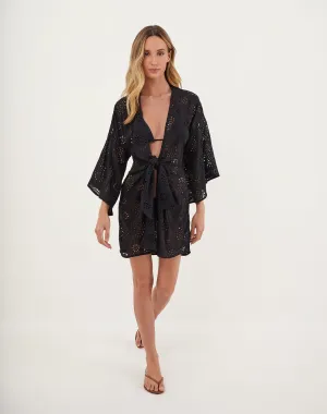 Perola Knot Short Cover Up - Black