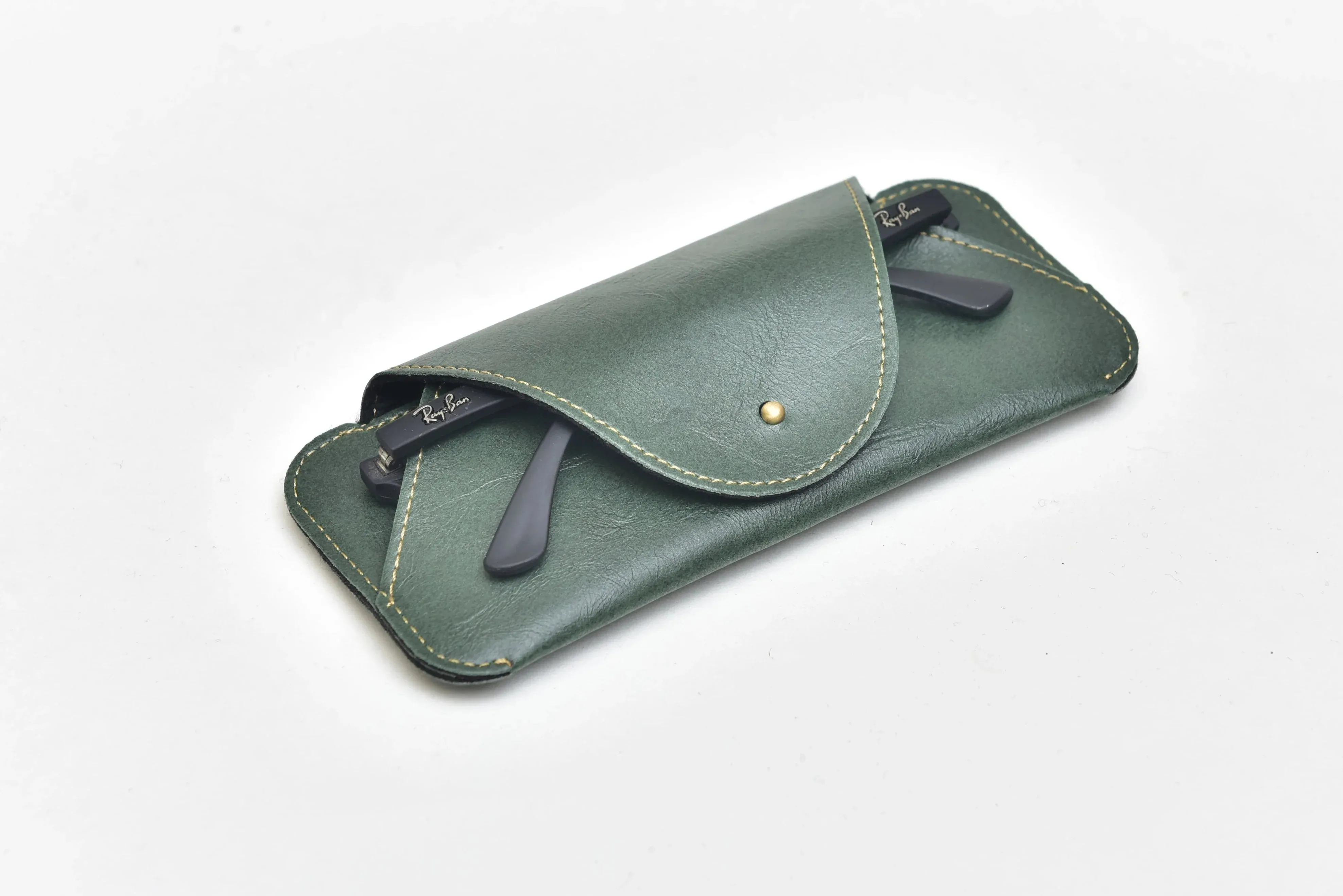 Personalized Stylish Eyewear Case - Olive Green
