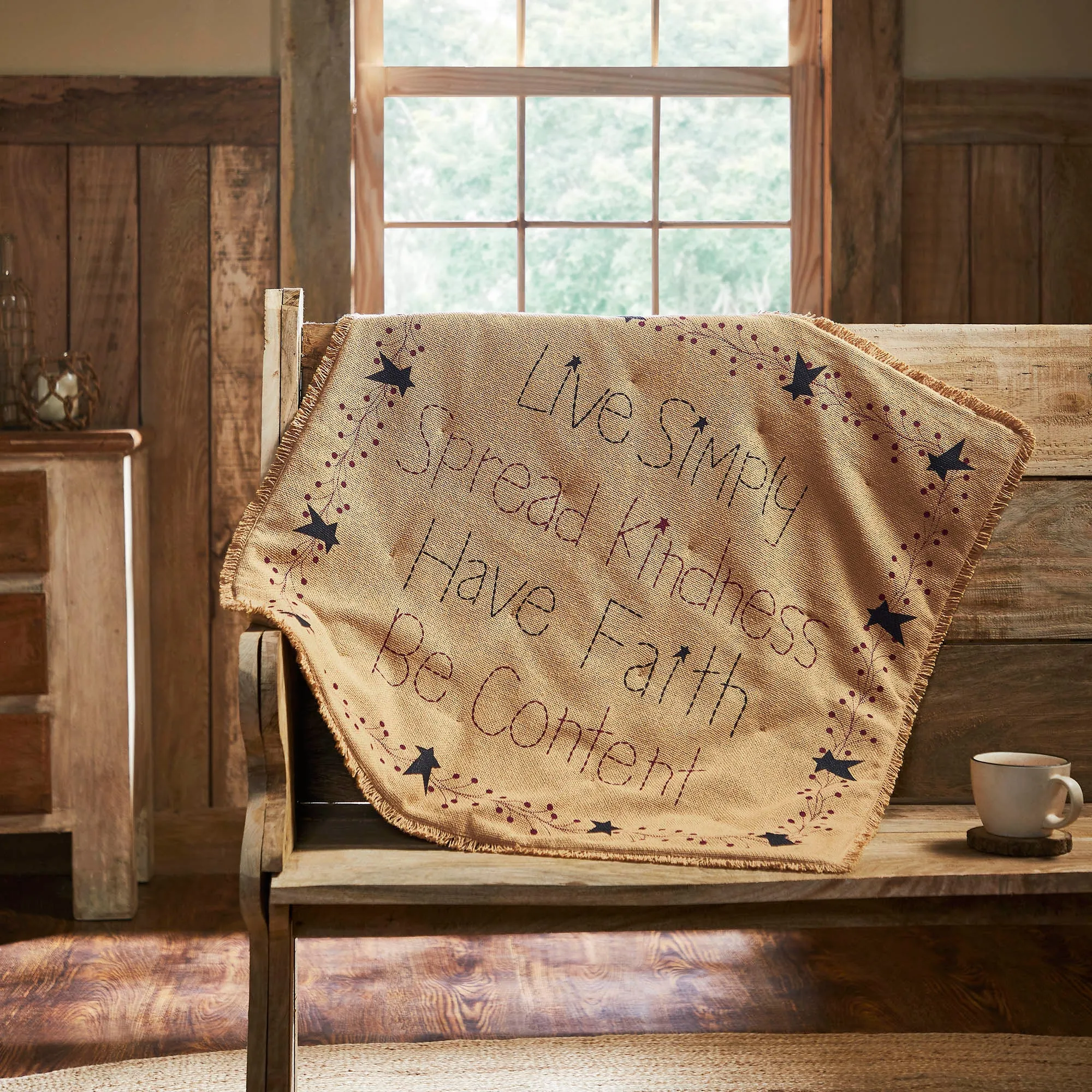 PIP Vinestar Burlap Lap Throw