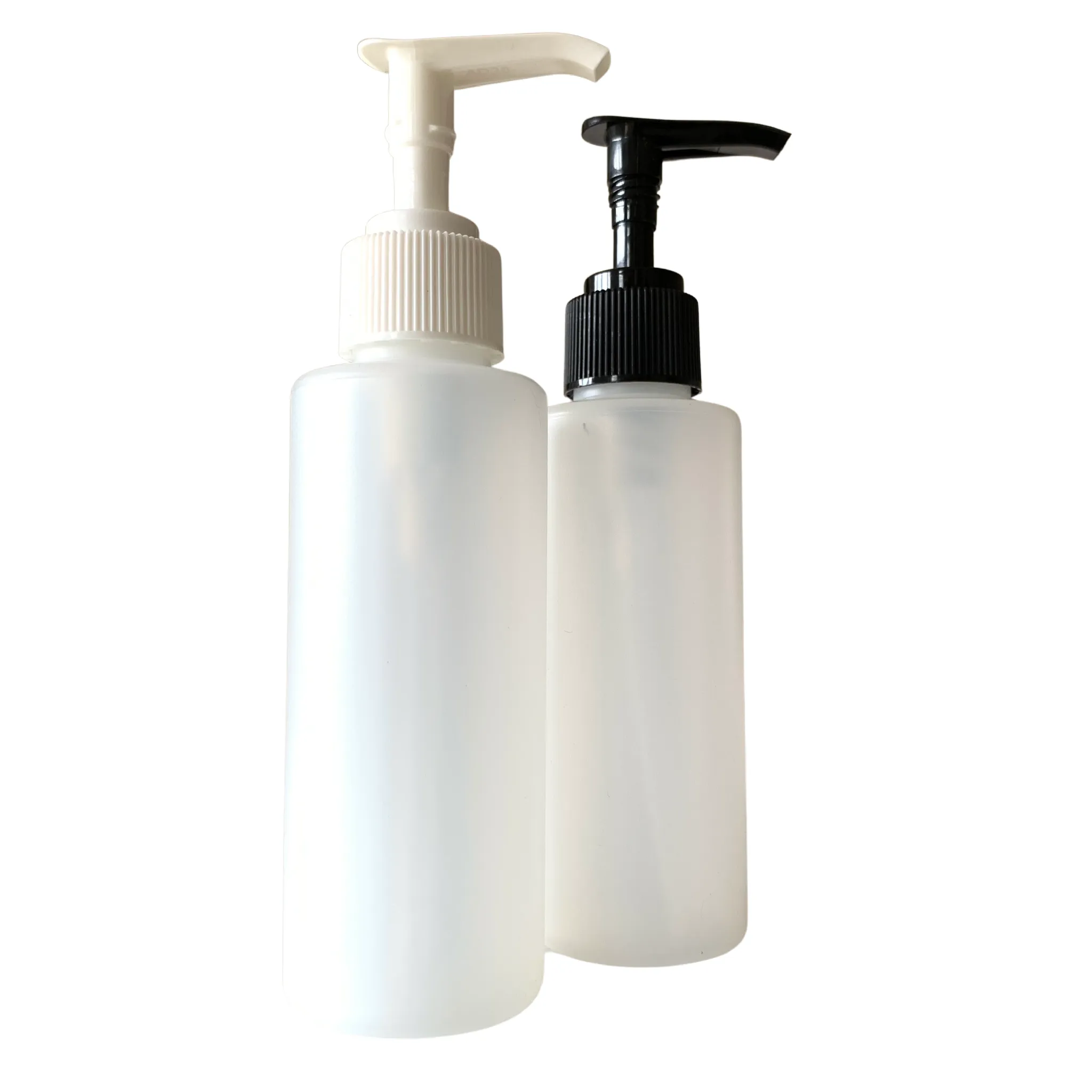 Plastic Pump Bottle - 150 ml (5 oz.) - White Translucent