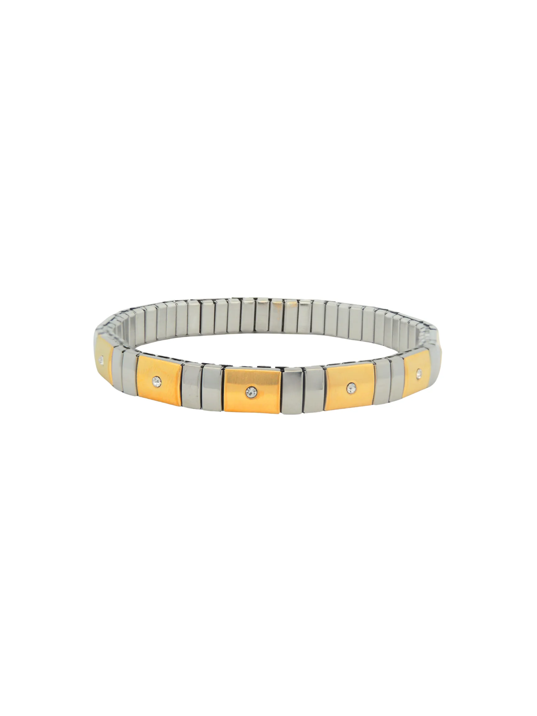 Pulsera Flexible Combinada Con Zirconia