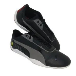 Puma Ferrari R-Cat Machina Mens Pre-owned Black &amp; Gray Leather Sneakers - sz. 7