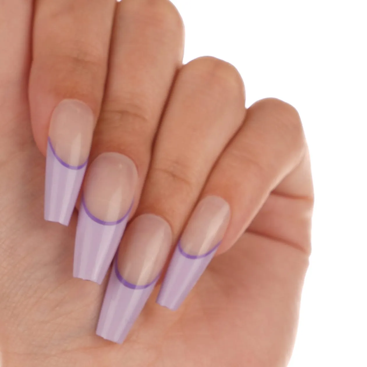 Purple Pumps | Gloss Extra Long Coffin Press-On Nails