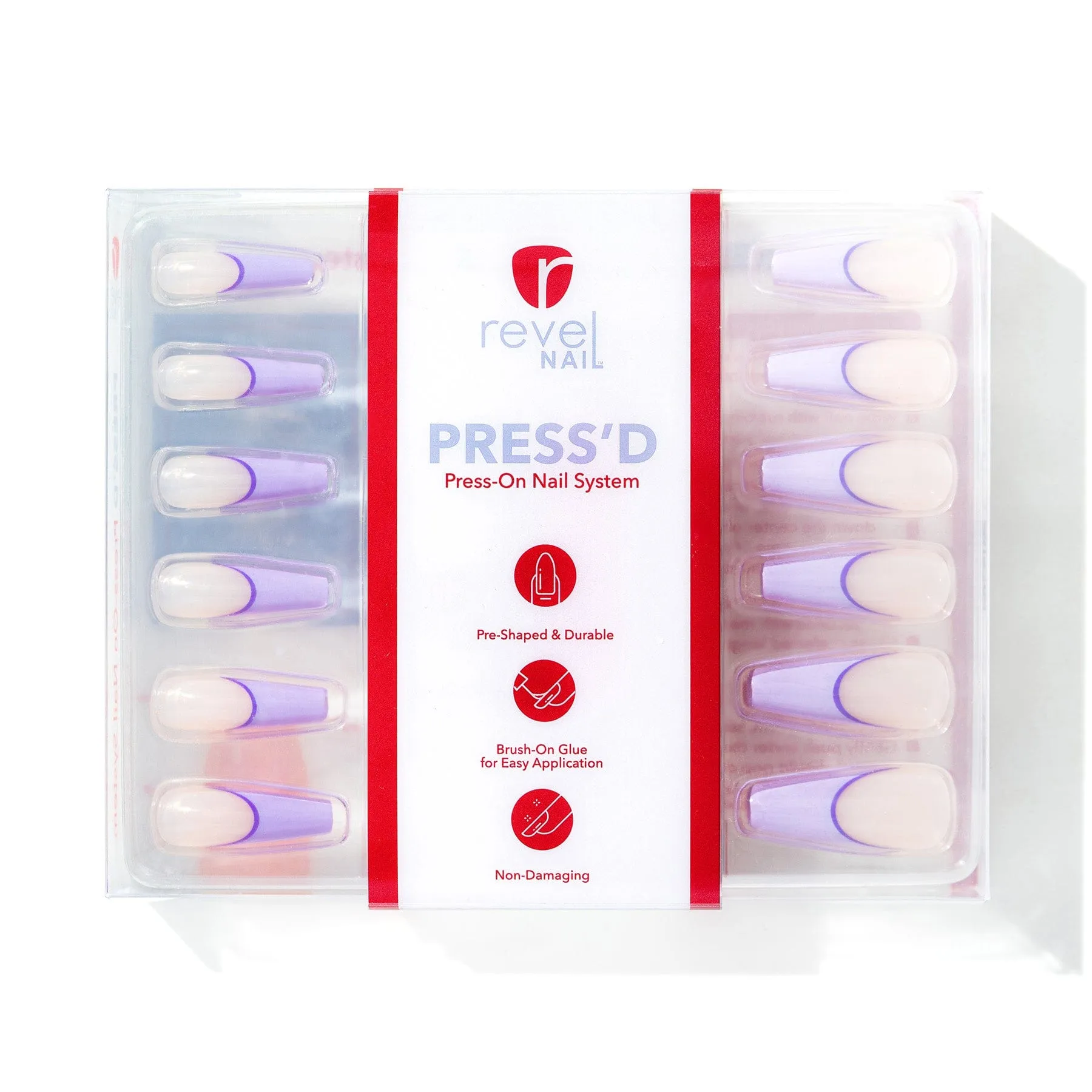 Purple Pumps | Gloss Extra Long Coffin Press-On Nails
