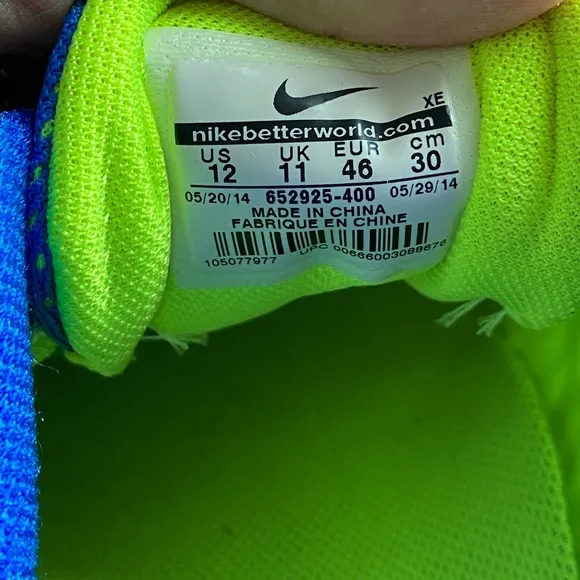 RARE Nike Zoom Pegasus 31 Men US 12 Blue Running Athletic Shoes