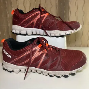 Reebok RealFlex Fusetie Train 4.0 Men's 11.5 Running Shoes Sneakers Red Black