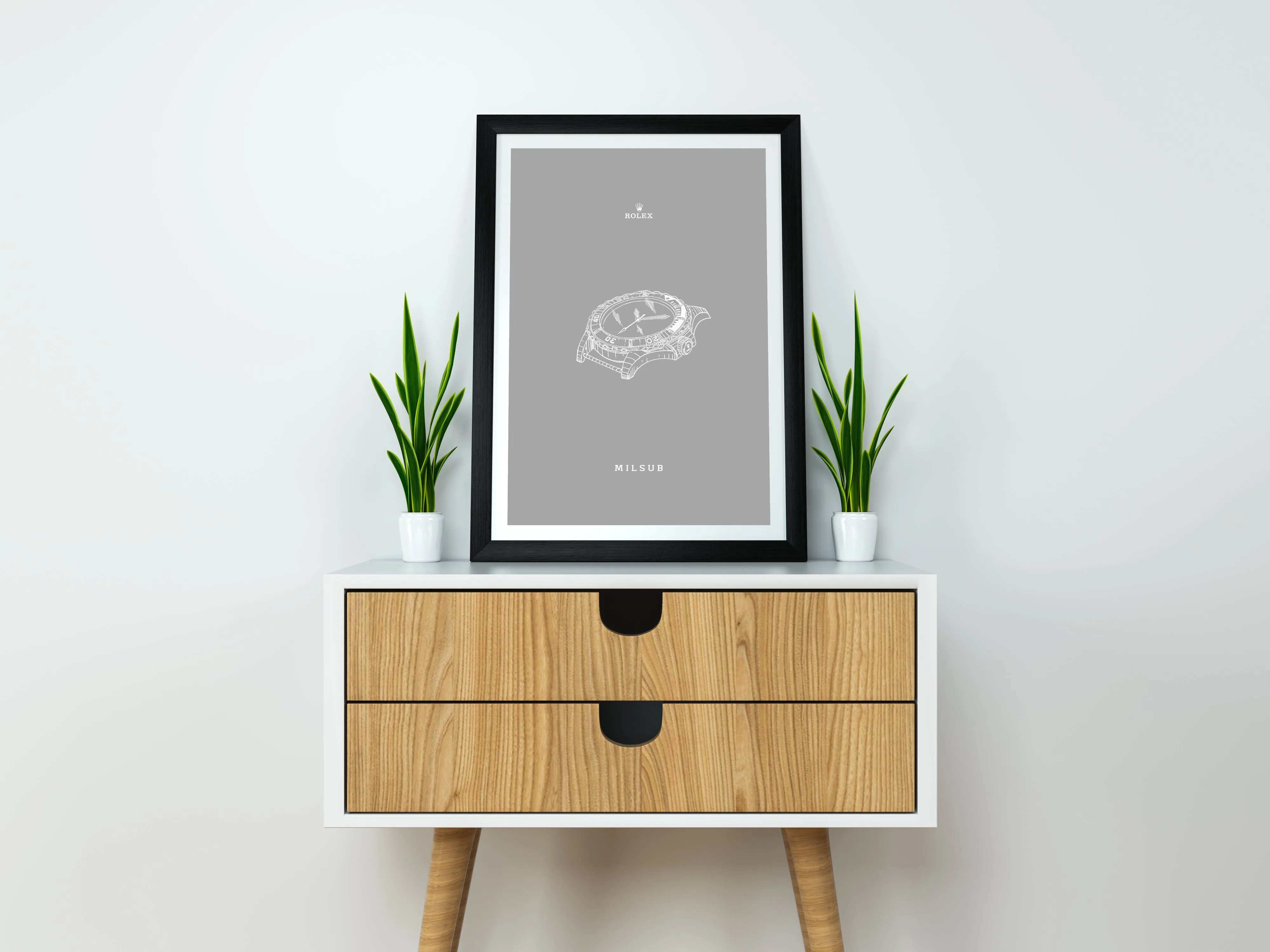 Rolex Milsub Framed Poster - Front View