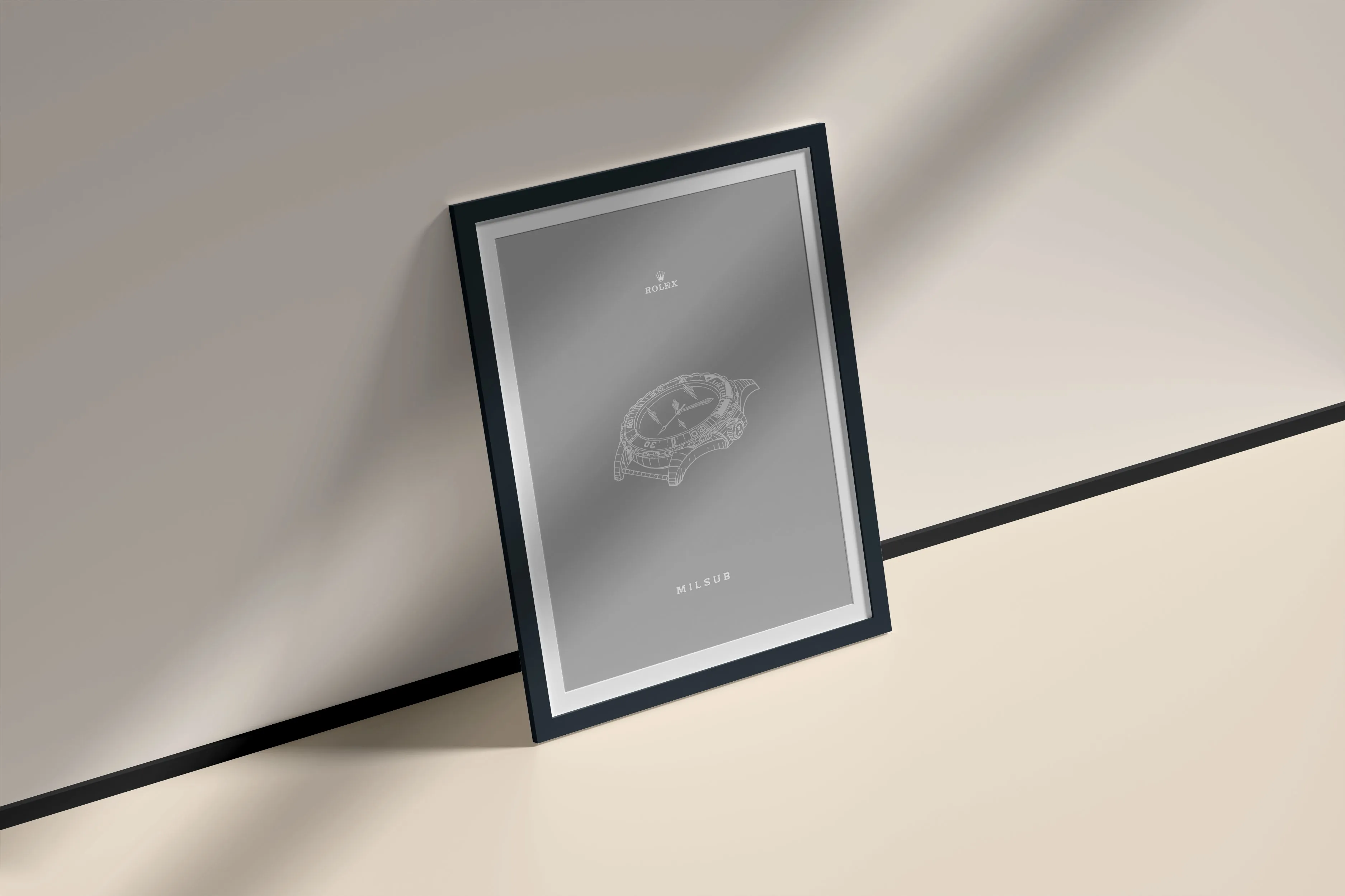Rolex Milsub Framed Poster - Front View