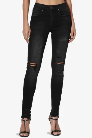 Rosalind Mid Rise Distressed Skinny Jeans PLUS
