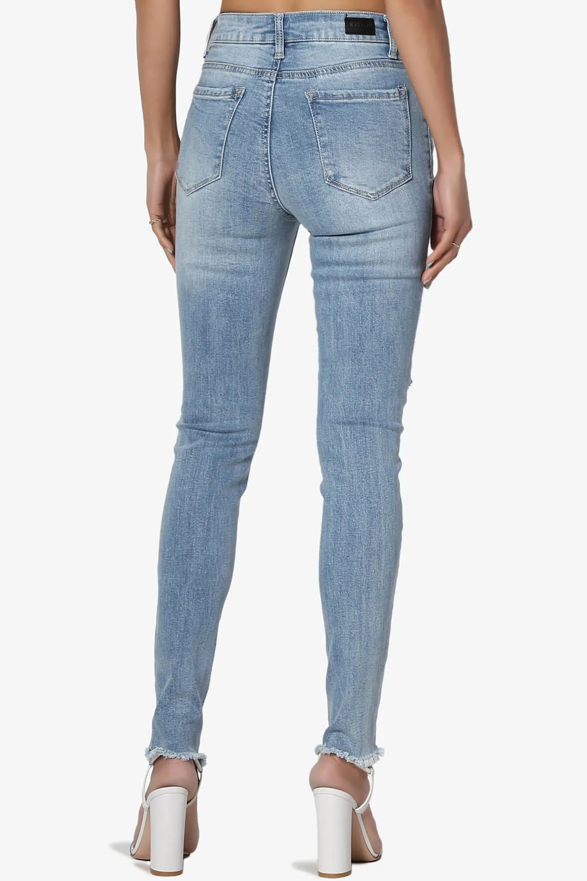 Rosalind Mid Rise Distressed Skinny Jeans