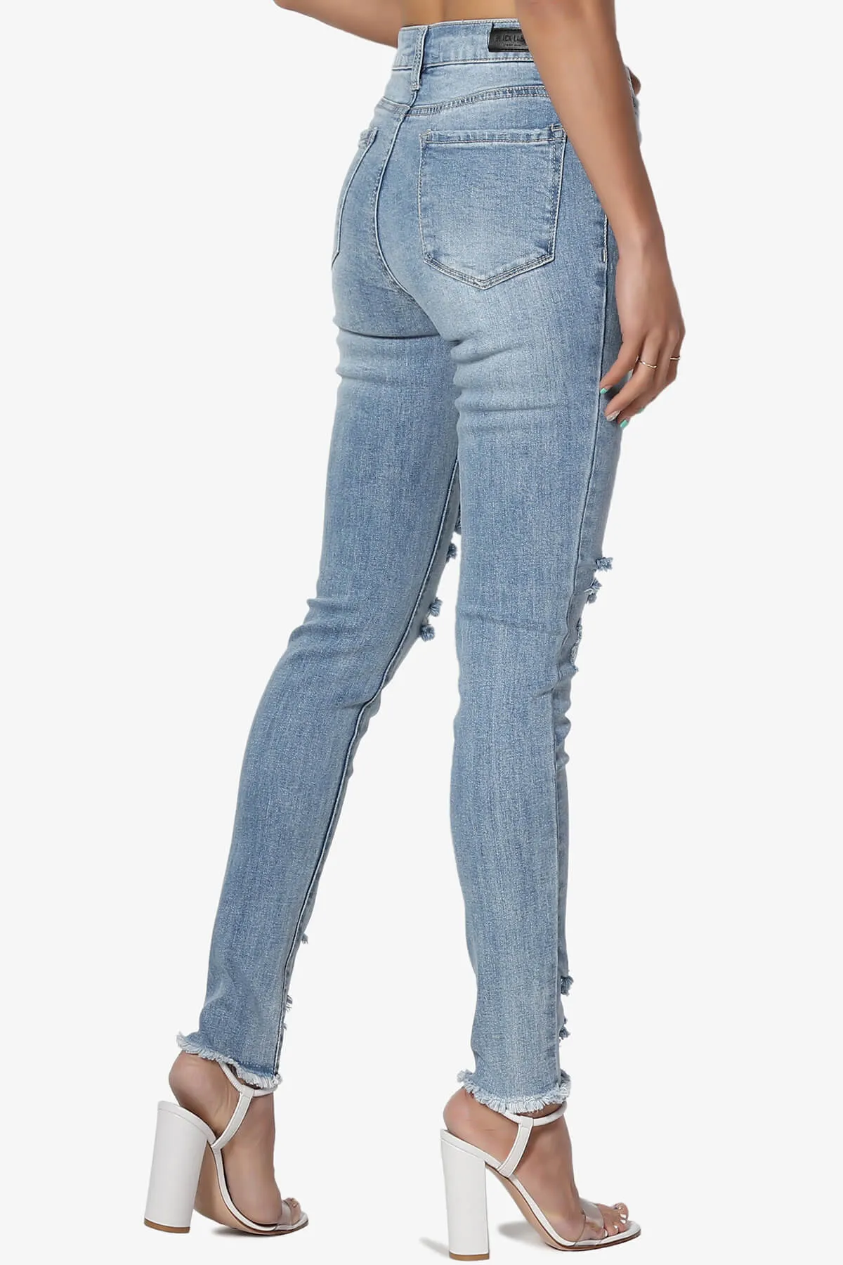 Rosalind Mid Rise Distressed Skinny Jeans