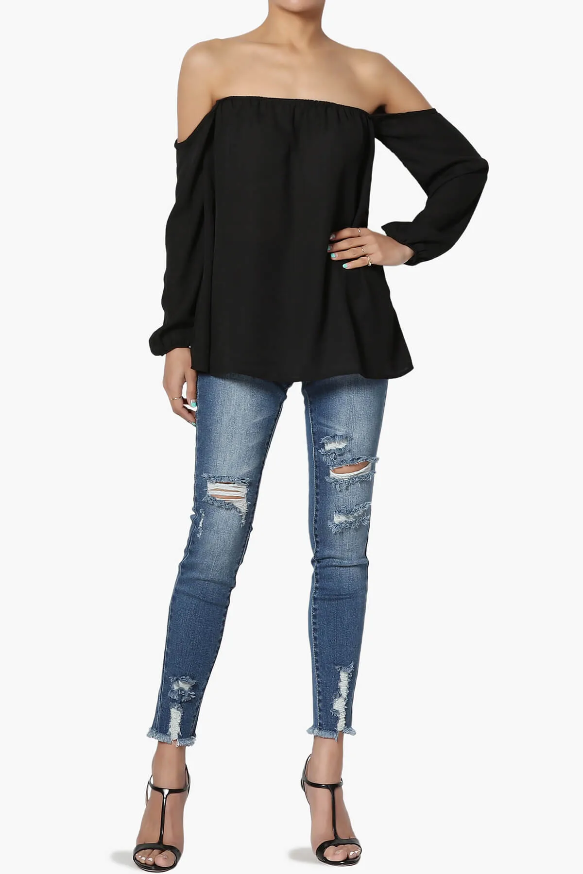 Rosalind Mid Rise Distressed Skinny Jeans