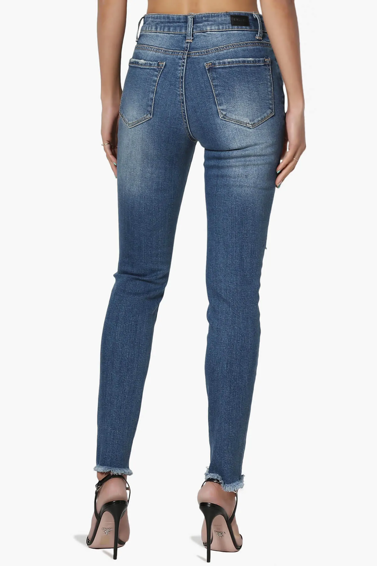 Rosalind Mid Rise Distressed Skinny Jeans