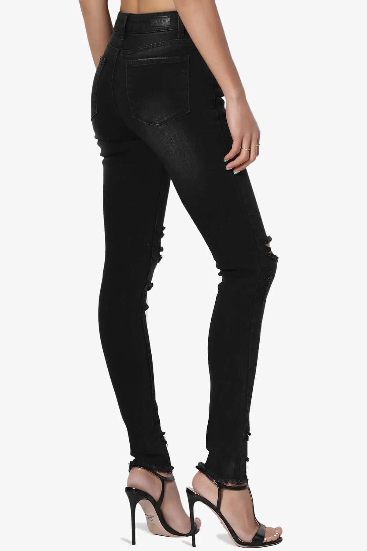 Rosalind Mid Rise Distressed Skinny Jeans