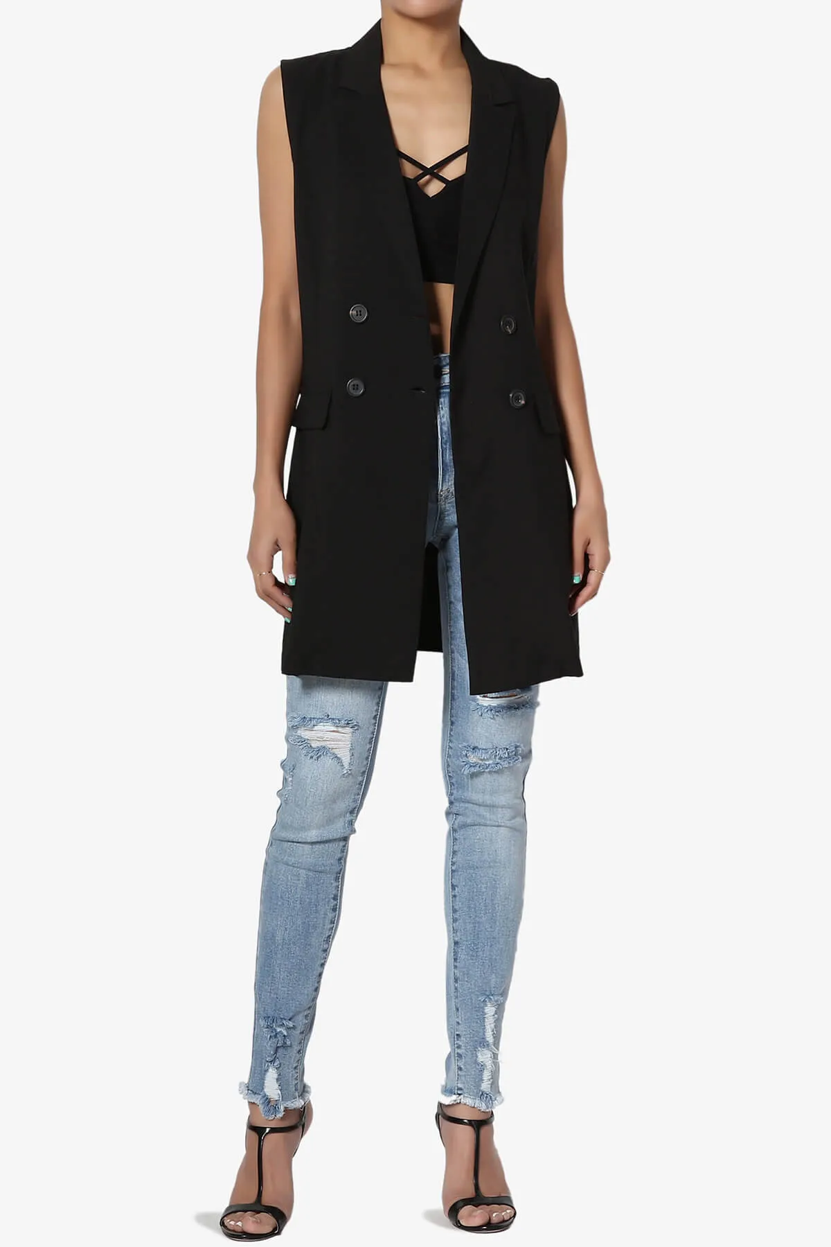Rosalind Mid Rise Distressed Skinny Jeans