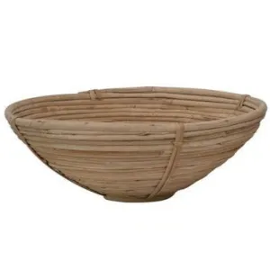 Round Hand-Woven Cane Bowl (3 Sizes)