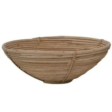 Round Hand-Woven Cane Bowl (3 Sizes)