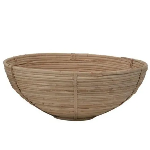 Round Hand-Woven Cane Bowl (3 Sizes)