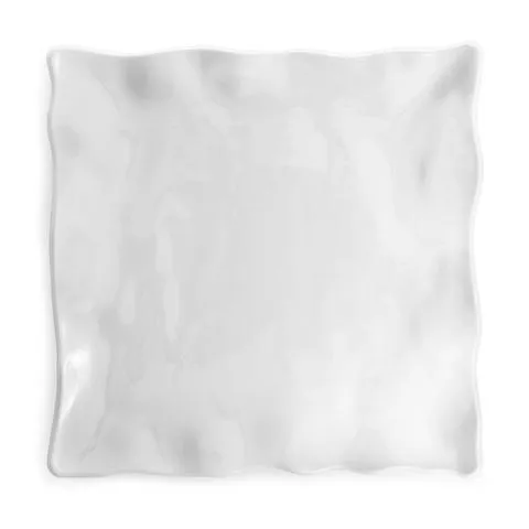 Ruffle White 12" Melamine Square Small Platter