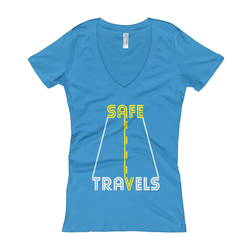 Safe Travels Fitted V-Neck T-Shirt