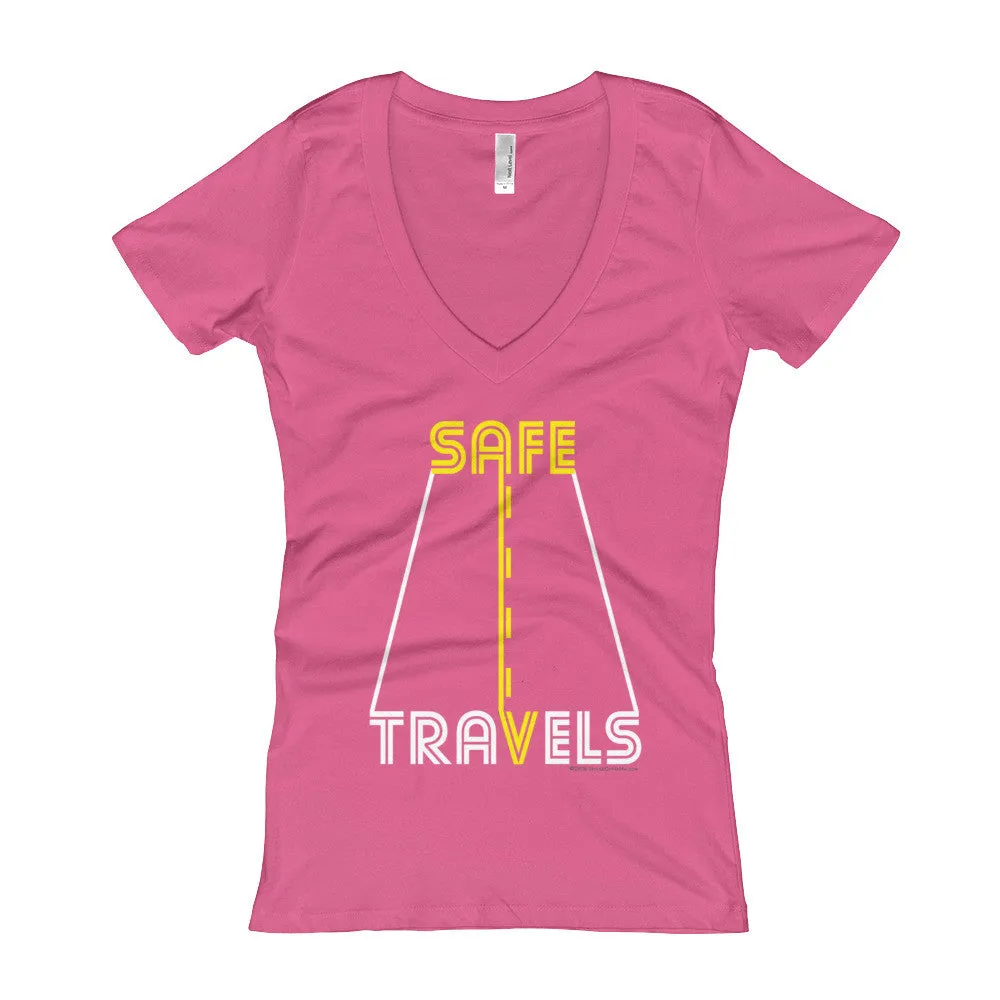Safe Travels Fitted V-Neck T-Shirt