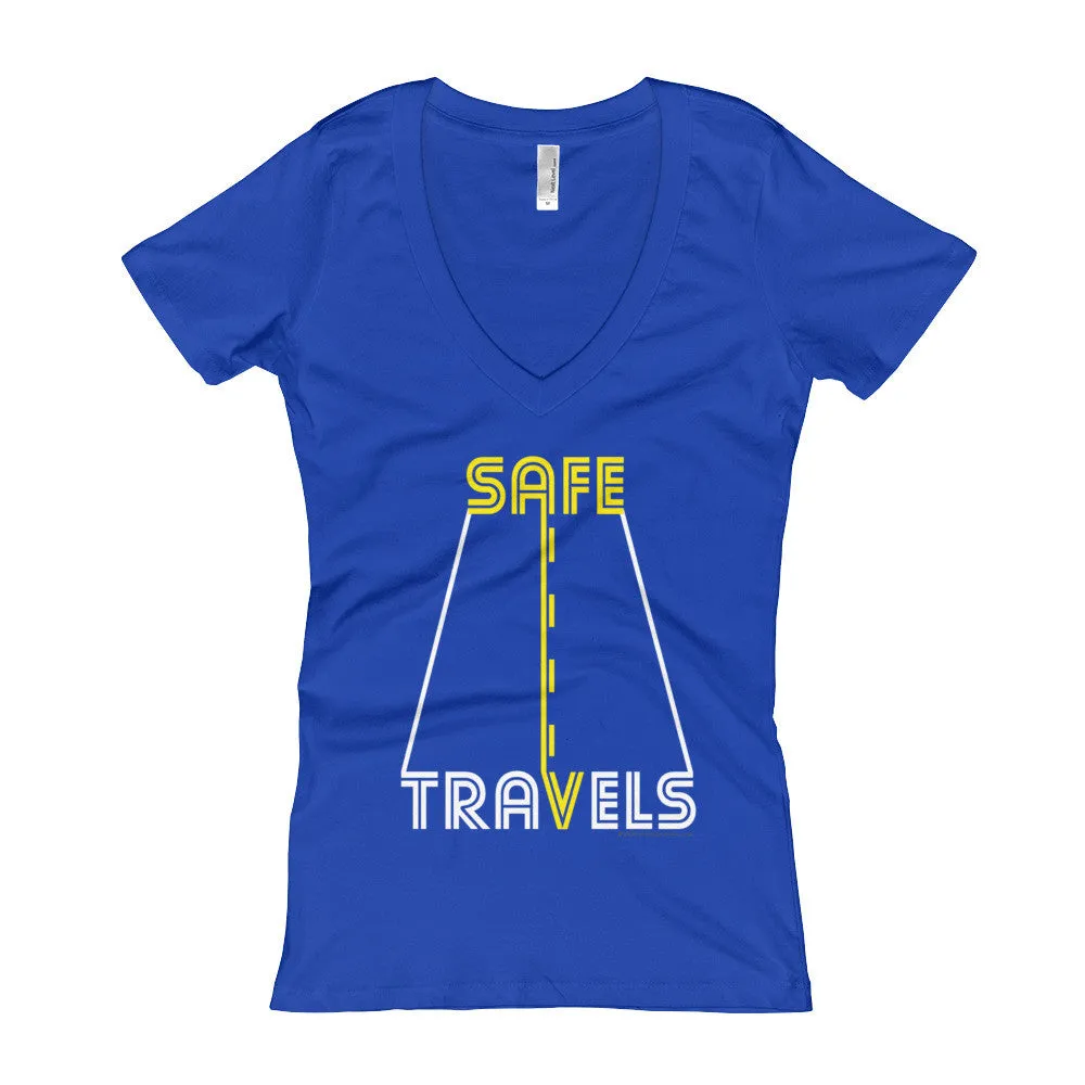 Safe Travels Fitted V-Neck T-Shirt