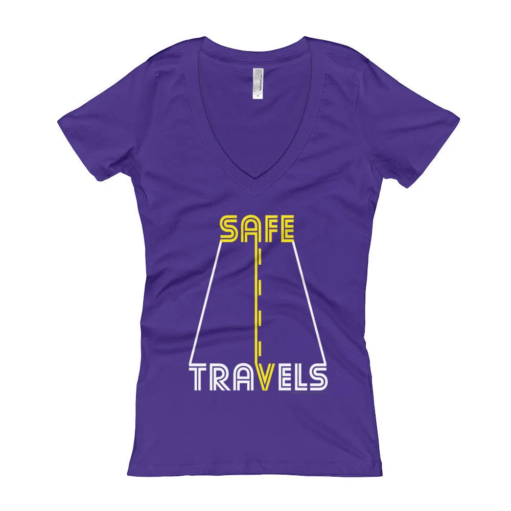 Safe Travels Fitted V-Neck T-Shirt