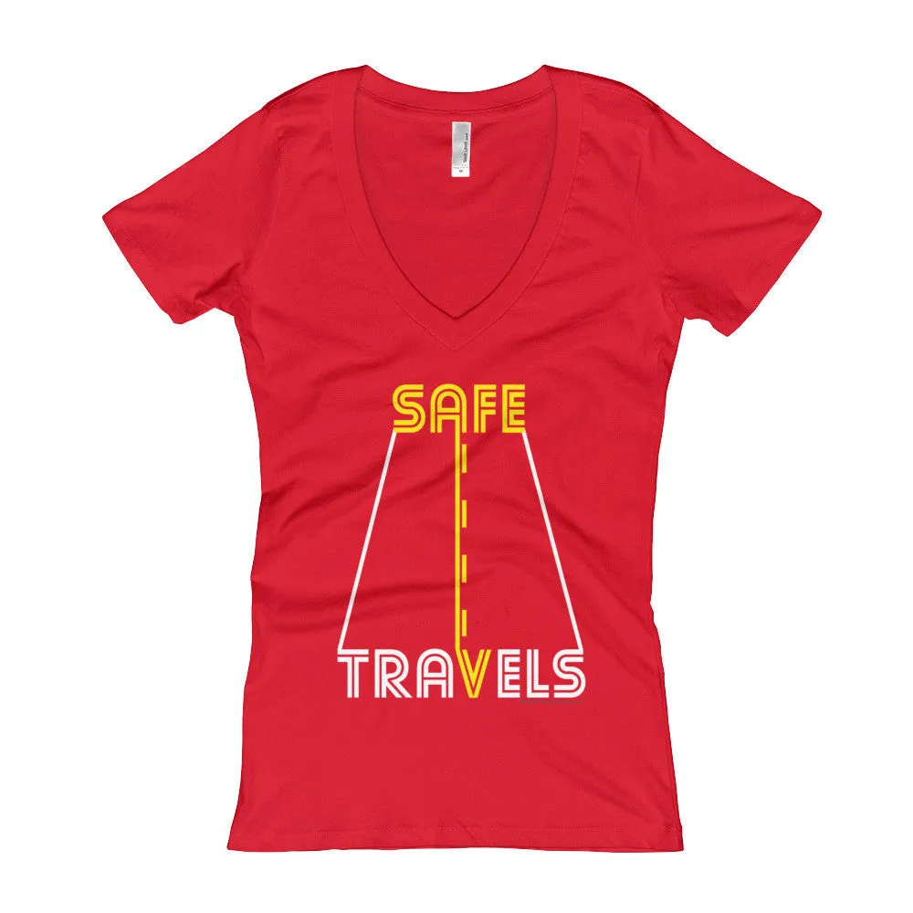 Safe Travels Fitted V-Neck T-Shirt