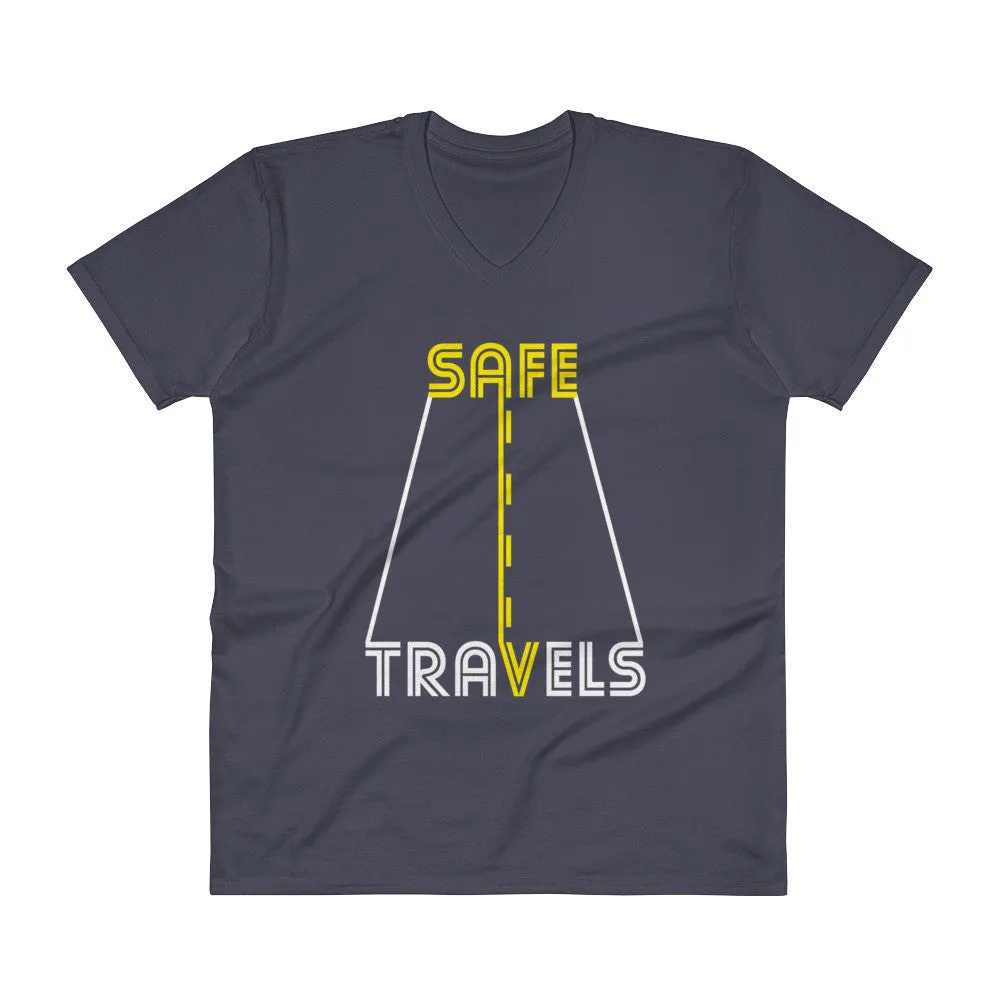 Safe Travels Road Trip V-Neck T-Shirt