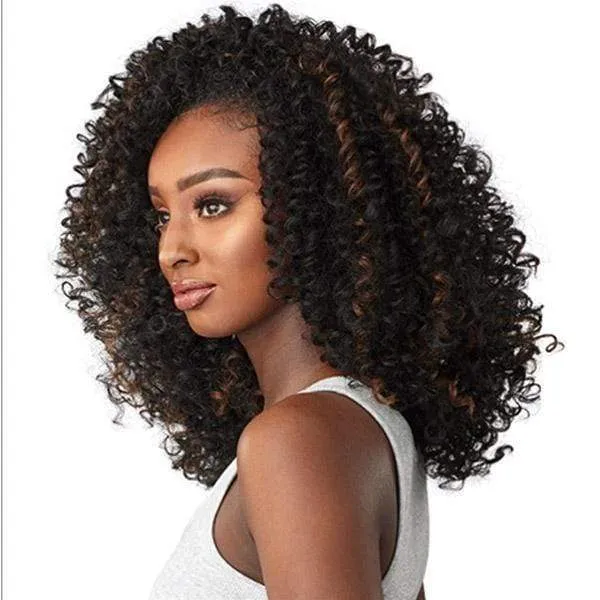 Sensationnel Instant Weave Curls Kinks & CO Synthetic Half Wig - CURLY 3B-3C SHOW STOPPER - Clearance