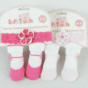 Shoe Design Socks with Matching Headband