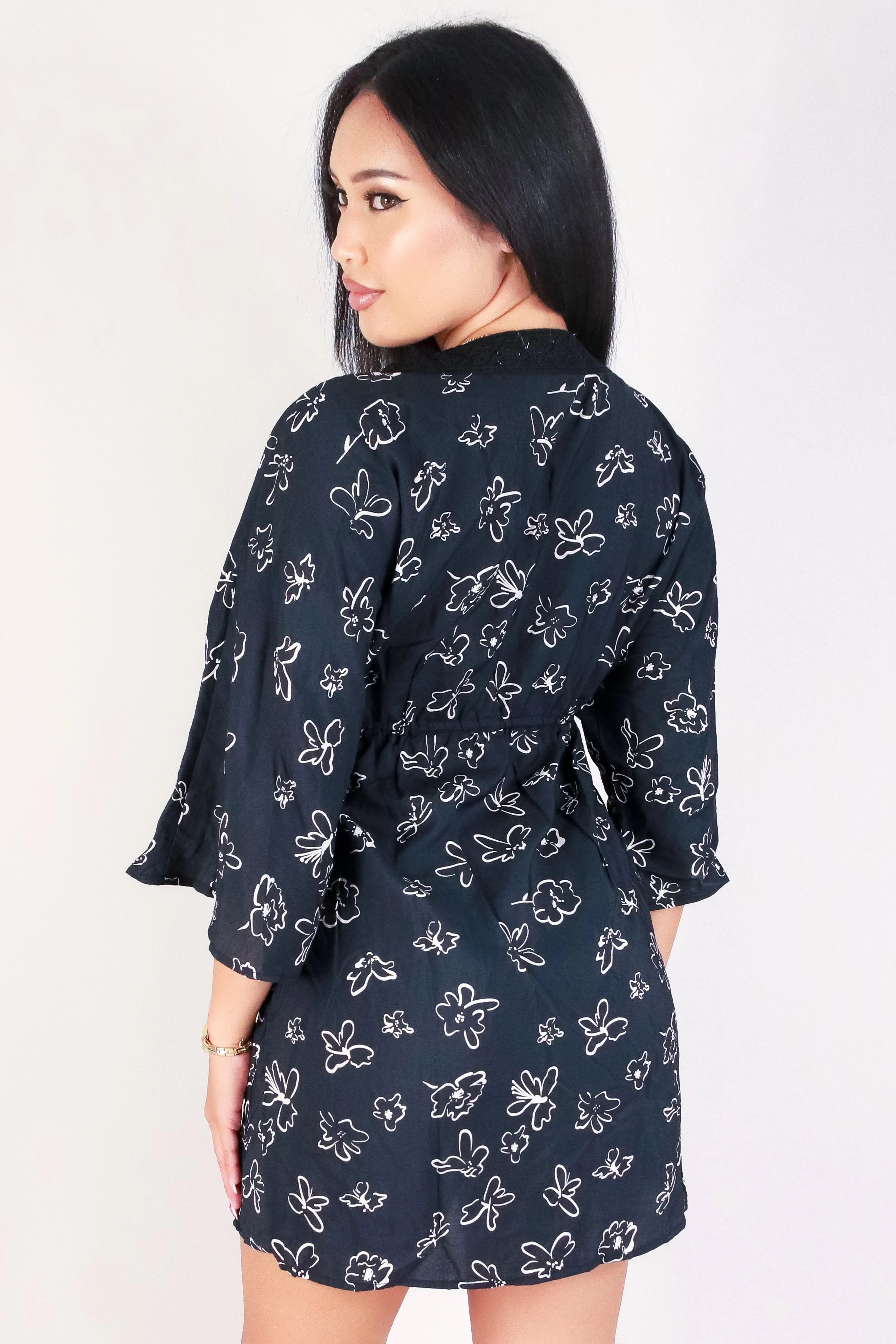 SHORT SLEEVE FORAL DRESS