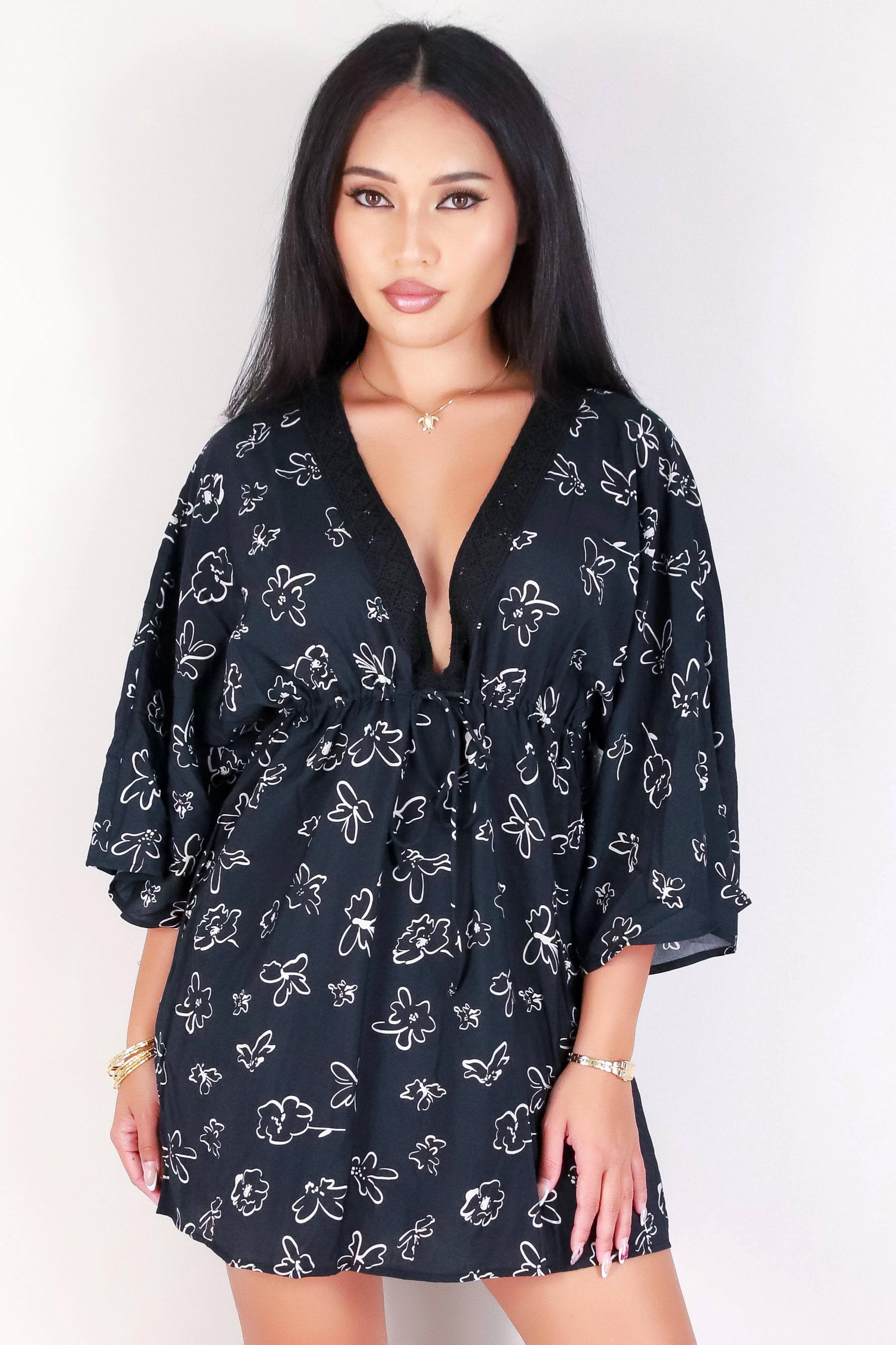 SHORT SLEEVE FORAL DRESS