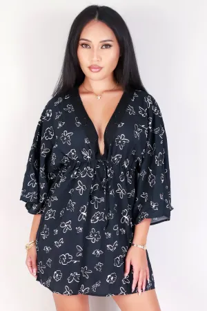 SHORT SLEEVE FORAL DRESS