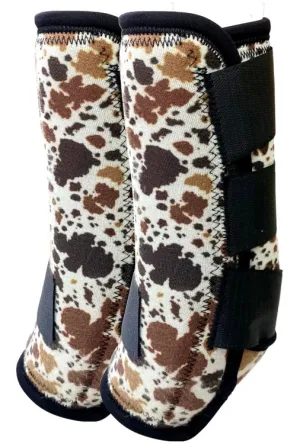 Showman ® Cow Print Elite Equine Sport Medicine Boot *Sold in Pairs*