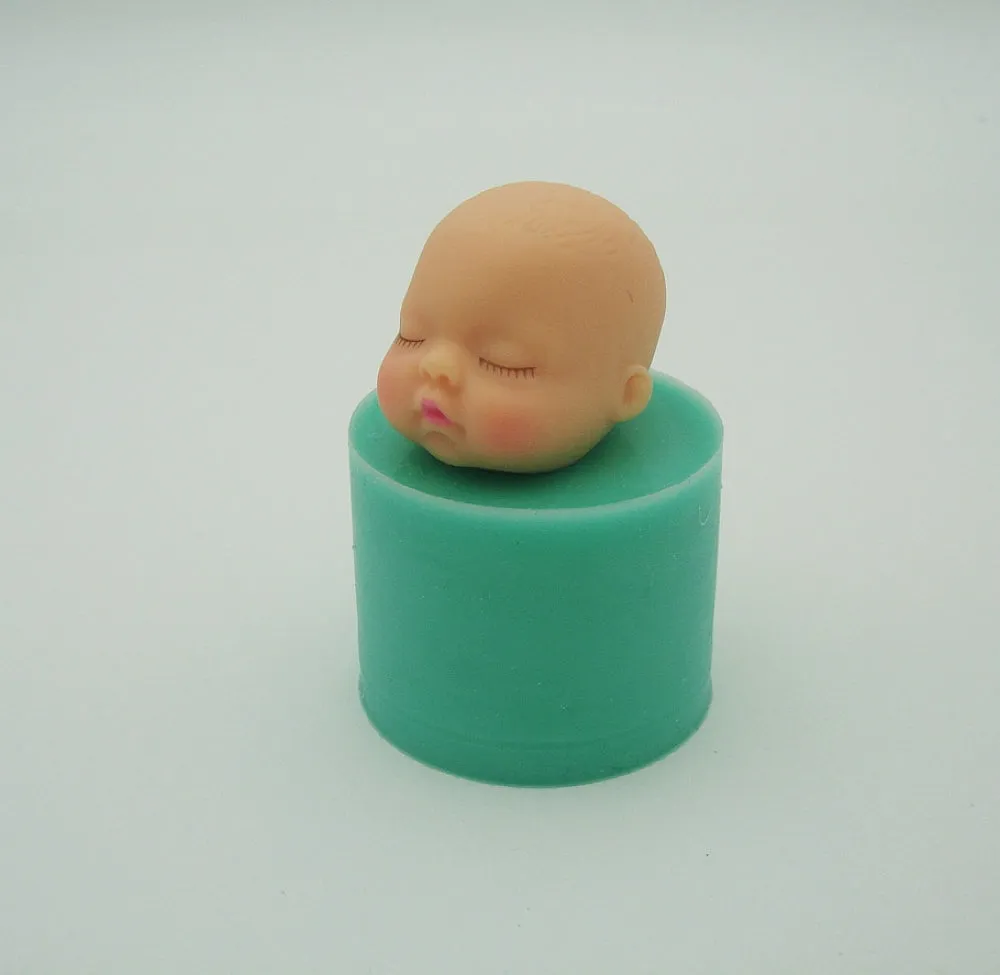 Silicone Mold Sleeping Baby Face  for Crafts, Jewelry, Resin, Polymer Clay.