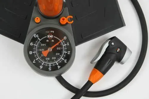 SKS Aircon 6.0 Multi Valve Head Floor Pump - Orange