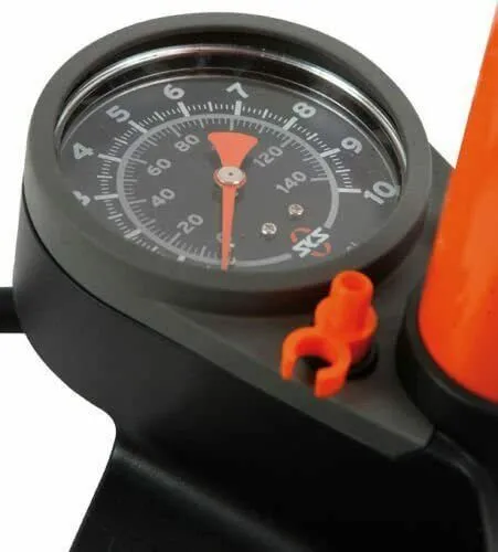 SKS Aircon 6.0 Multi Valve Head Floor Pump - Orange