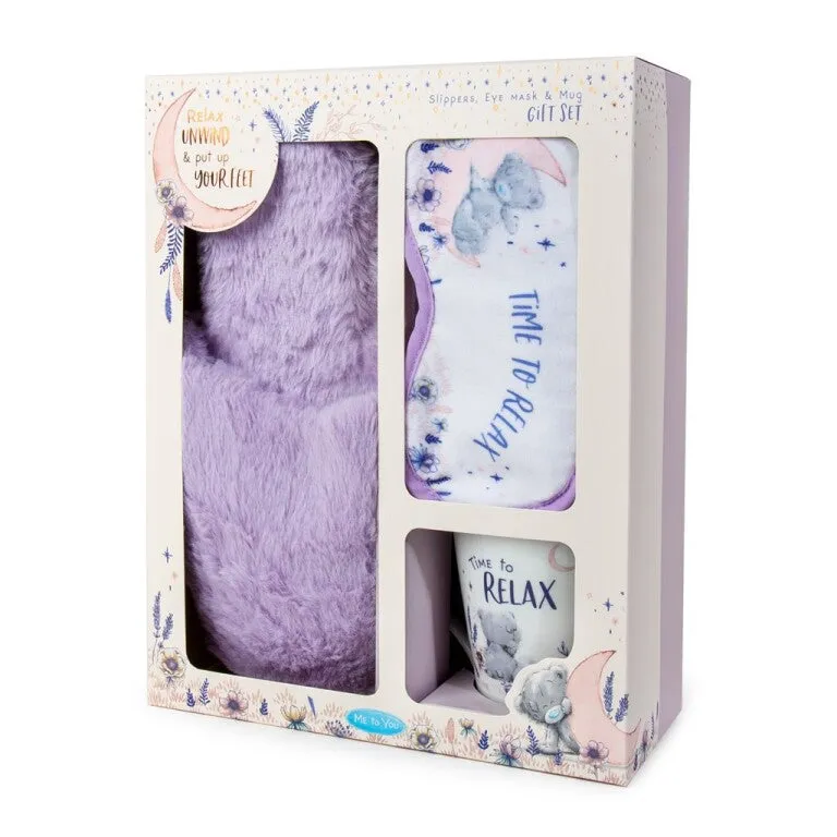Slippers, Eye Mask, Mug Gift Set