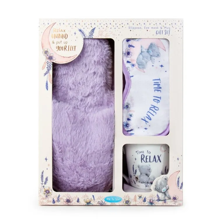 Slippers, Eye Mask, Mug Gift Set