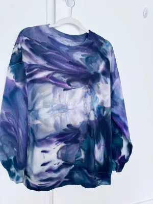 Small Oversized Lavender Smoke So Cozy Crew