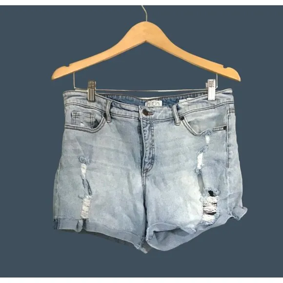 SOFIA VERGARA WOMENS LILA CUT OFF DENIM SHORTS SIZE 12