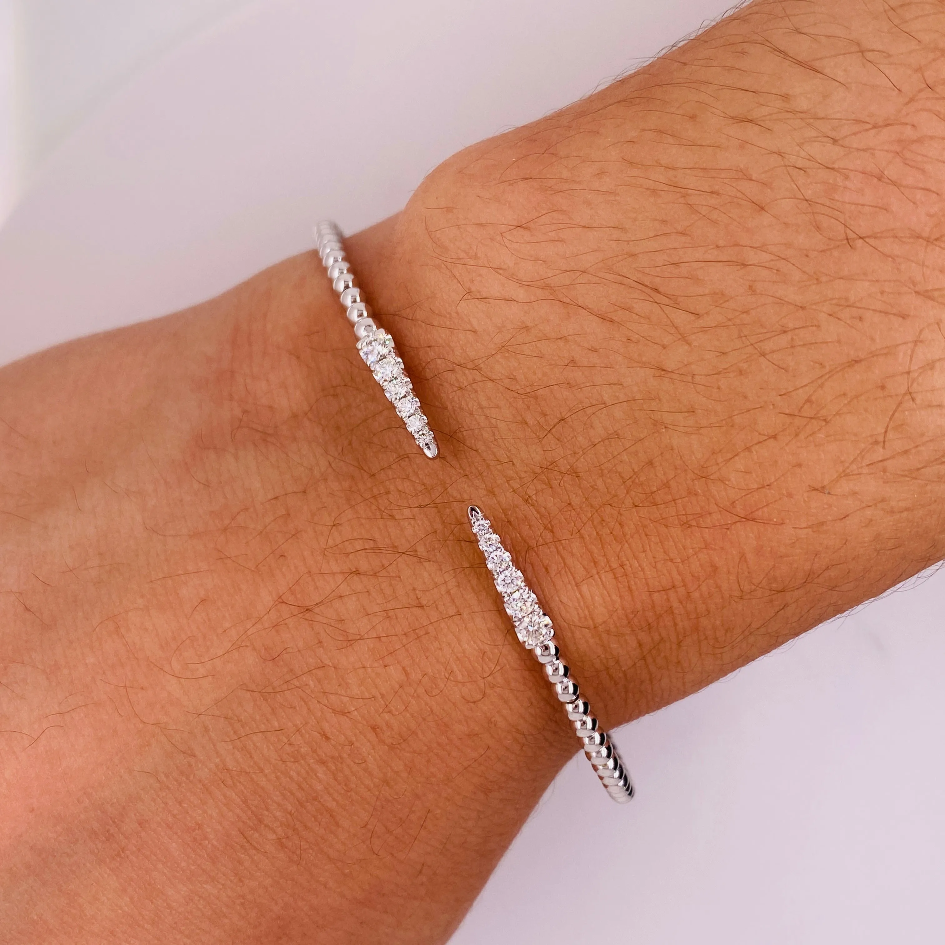 Spike Diamond Flexible Bracelet