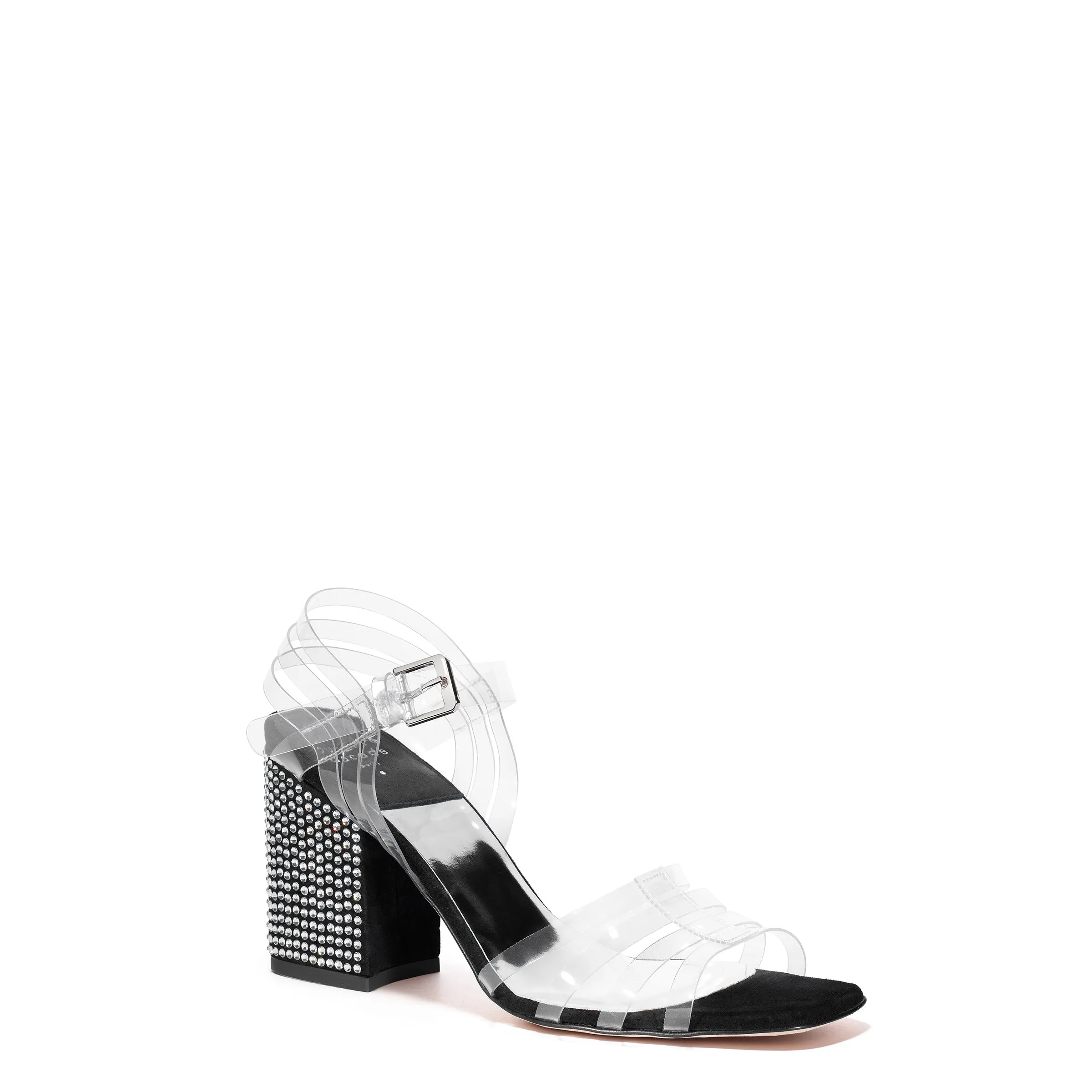 Strass black sandal