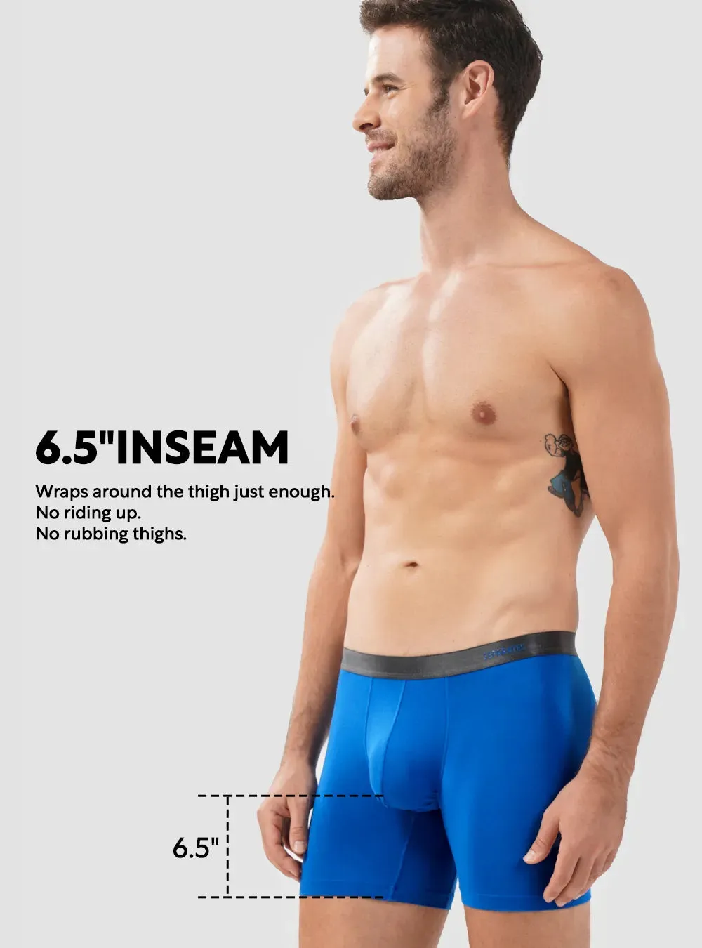 Stylish Classic Bamboo Rayon Boxer Briefs 6 Pack