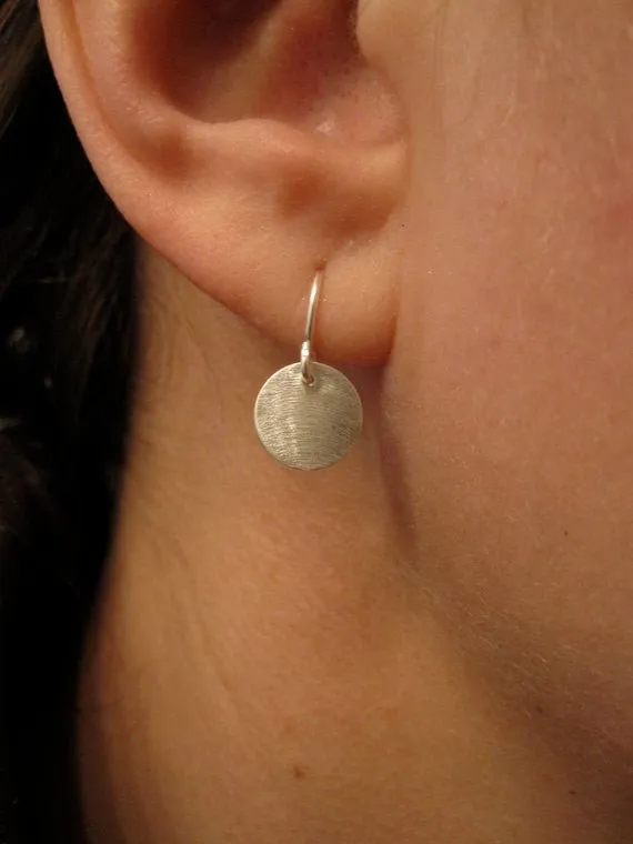Stylish Hand-Made Disk Circle Drop Dangle Earrings - 0051