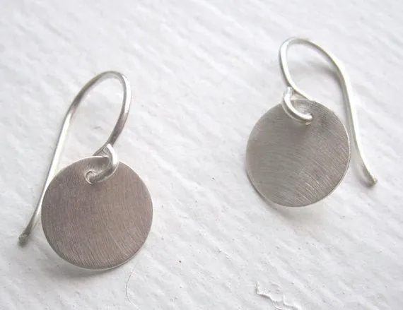 Stylish Hand-Made Disk Circle Drop Dangle Earrings - 0051