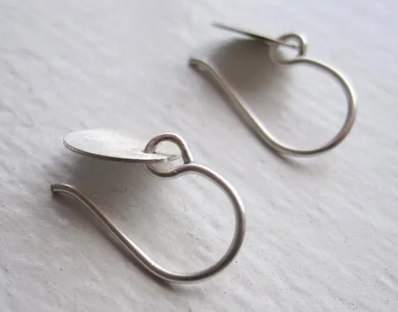 Stylish Hand-Made Disk Circle Drop Dangle Earrings - 0051