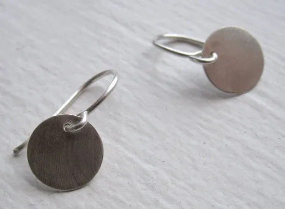 Stylish Hand-Made Disk Circle Drop Dangle Earrings - 0051